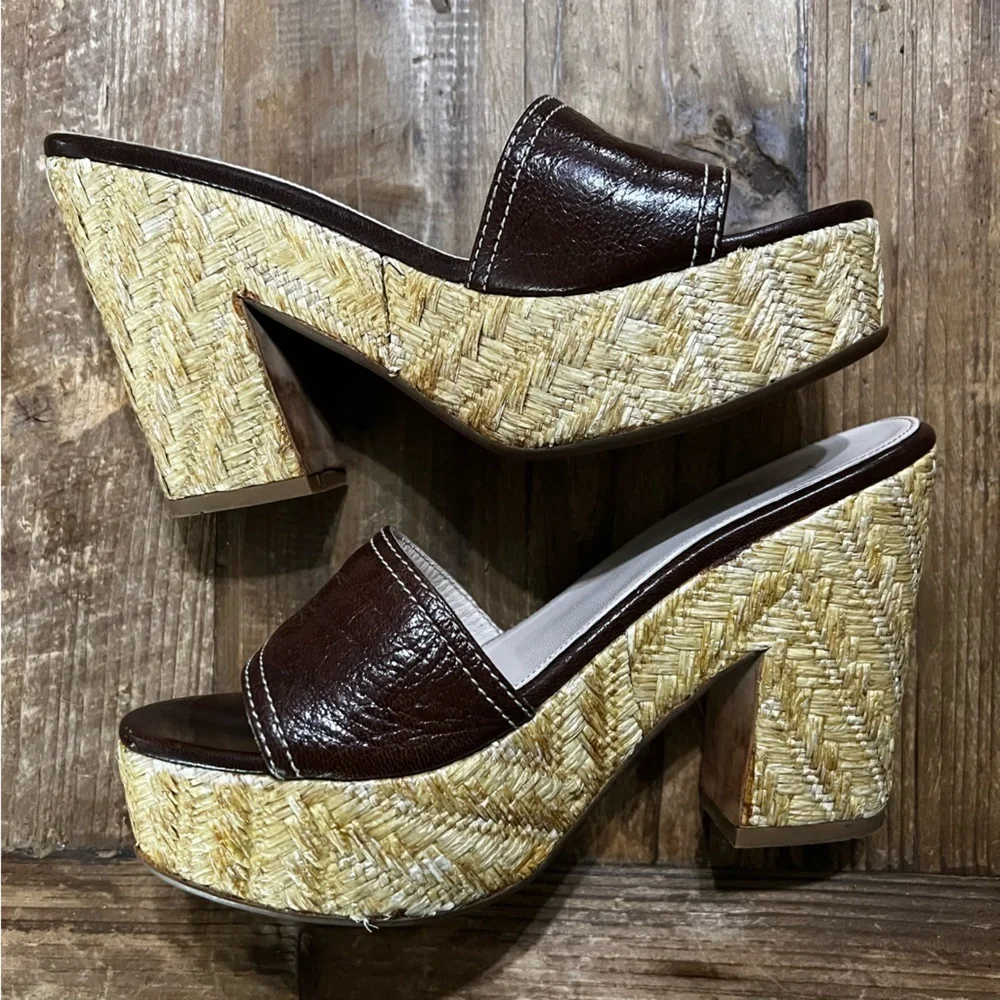Prada Straw Mules - Picture 1 of 10